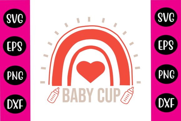 Boho SVG Design Baby Cup Graphics for Crafts