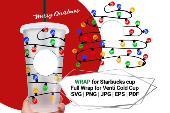 Christmas Wrap Svg for Starbucks Cup 24