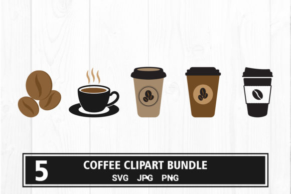 Coffee Cup Clipart Bundle: Graphics for Crafts & Digital Sellers
