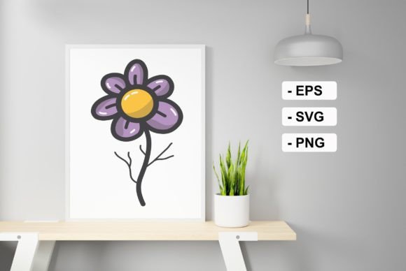 Cute Purple Flower Graphics & Illustrations Review