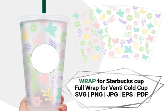 Cute Wrap SVG Graphics for Starbucks Cup Crafts