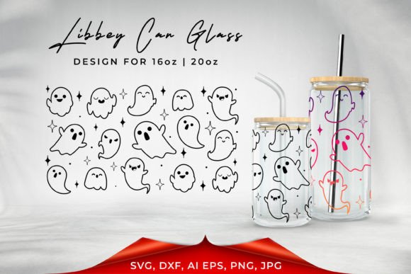 Ghosts SVG for Libbey Glass: Holiday Graphics & Crafts