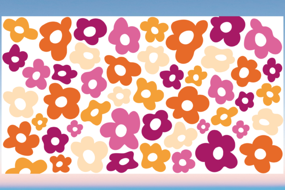 Groovy 70s Flowers Svg: Graphics & Print Templates