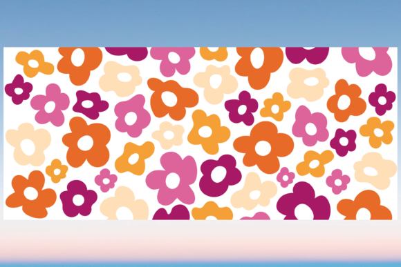 Groovy Flowers Libbey Glass Wrap: Graphics & Print