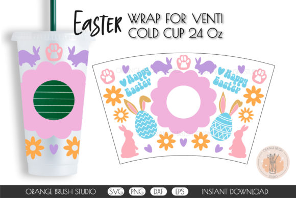 Happy Easter Bunny SVG: Graphics & Crafts Wrap Asset