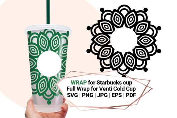 Mandala Wrap SVG for Starbucks Cup 24 Oz: Graphics & Crafts