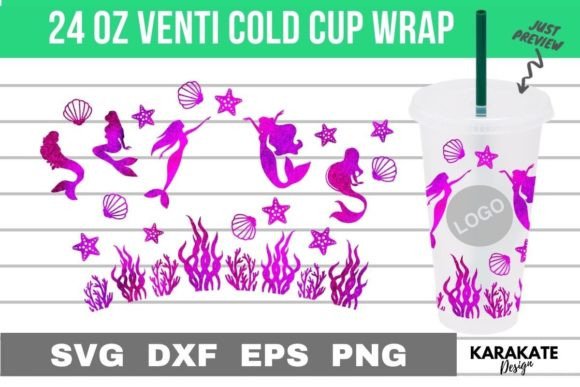 Mermaid Cup Wrap SVG: Graphics & Crafts Review