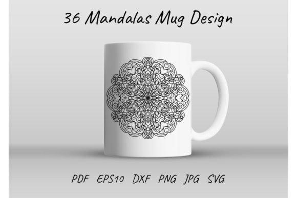 Mug, Cup Mandala Sublimation SVG Graphics & Print Templates