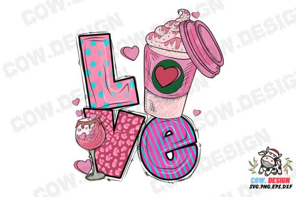 Pink Love Coffee Cup Valentine SVG: Graphics & Crafts Review