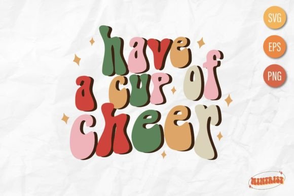 Retro Christmas Cup of Cheer SVG: Graphics & T-Shirt Designs