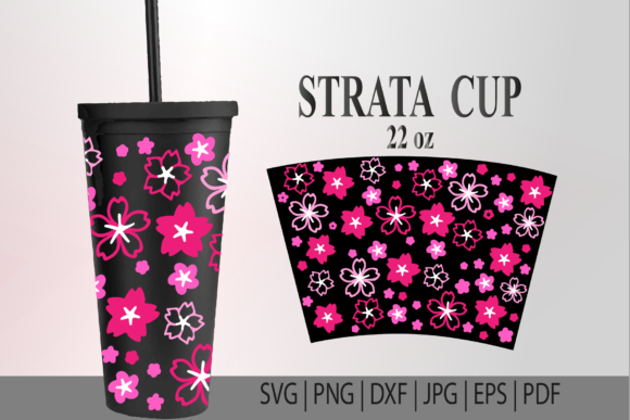 Sakura Strata Wrap Cup 22 Oz: Graphics & Crafts