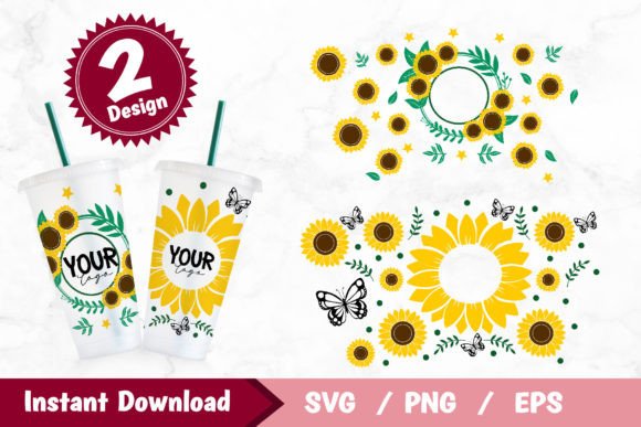 Sunflower Venti Tumbler Wrap Graphics Review