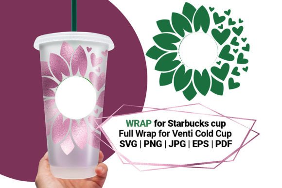 Sunflower Wrap Svg for Starbucks Cup 24: Graphics & Crafts