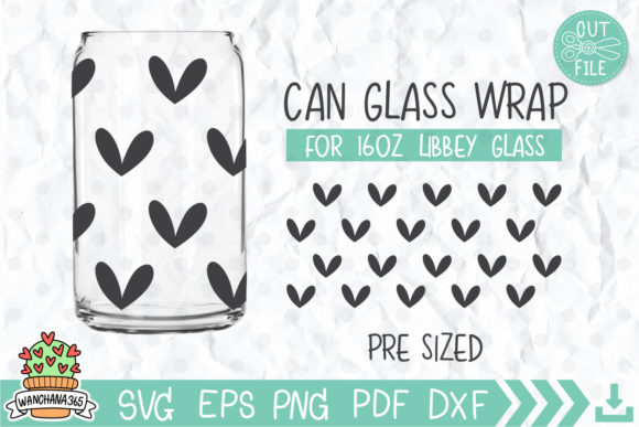 Valentines Day Gift Can Glass Svg for Crafts & Graphics